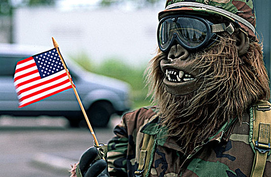 美国,军人,面具