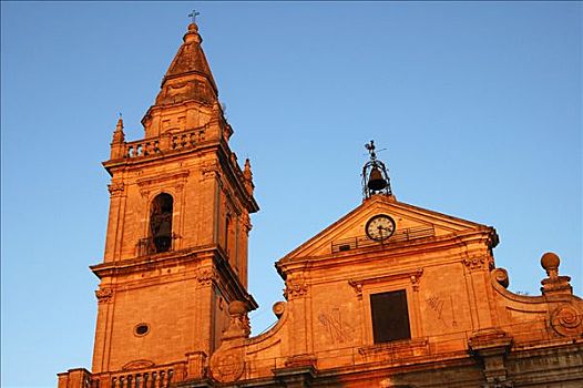 晨光,大教堂,拉古萨,意大利