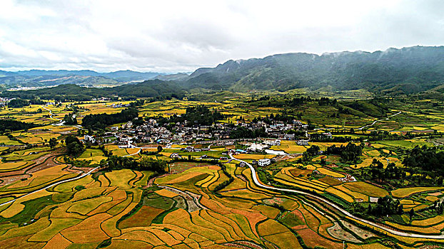 贵州龙里湾滩河镇金批村丰收田园