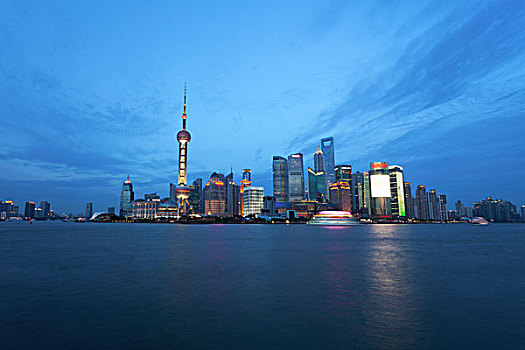 上海浦東陸家嘴金融區(qū)夜景風光
