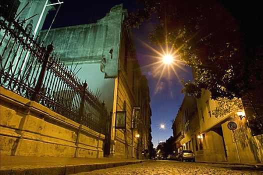 村镇,圣太摩,夜晚,布宜诺斯艾利斯,阿根廷