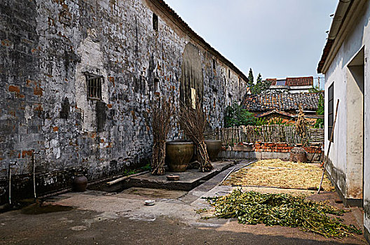 浙江寺平古镇,农村,乡村,街道,小巷,砖墙,农户,老房子,旧建筑,白墙,自然风光