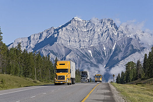 泛加高速公路,靠近,班芙,班芙国家公园,艾伯塔省,加拿大