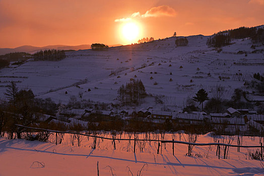 冬季吉林雪村-松岭美景如画