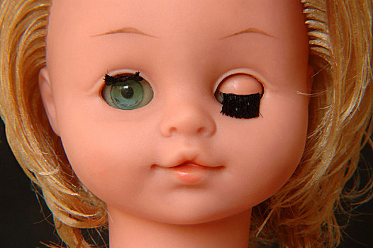 娃娃,眨眼,眼睛,跳蚤市场,柏林,德国,欧洲