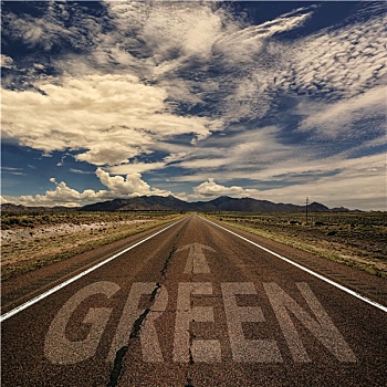 概念,道路,文字,绿色