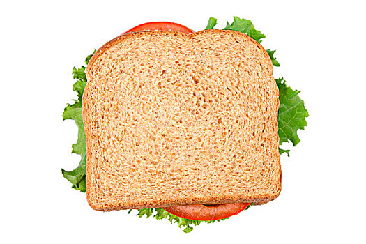 三明治,抠像,白色,背景