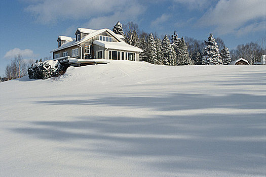 房子,冬天,新布兰斯维克,加拿大