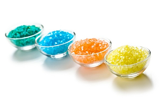 彩色,浴盐,玻璃碗