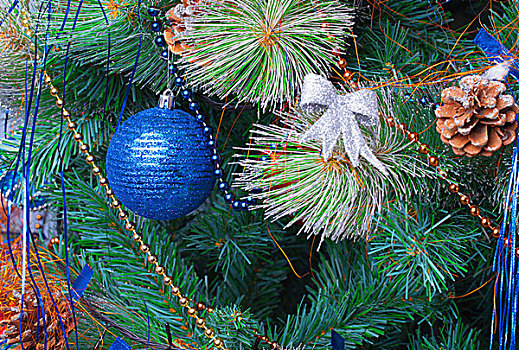 圣诞树,装饰,鲜明,玩具