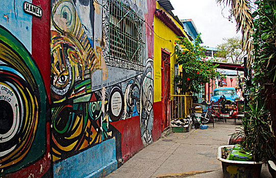 哈瓦那,古巴,艺术品,街道,小路