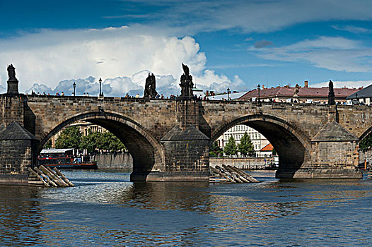 查理大桥,布拉格,波希米亚,捷克共和国,欧洲