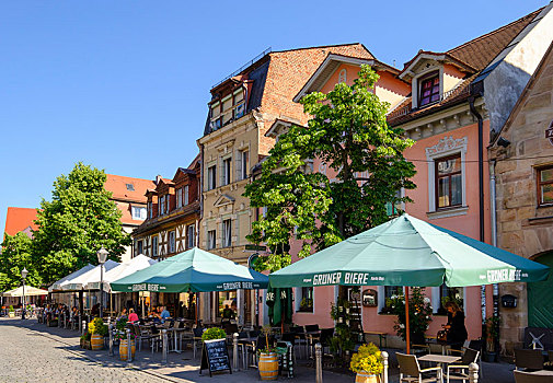 餐馆,老城,中间,弗兰克尼亚,巴伐利亚,德国,欧洲