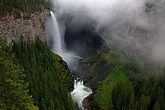 瀑布,公园,不列颠哥伦比亚省,加拿大
