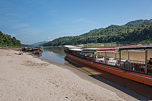 游船,湄公河,省,老挝