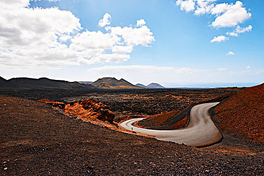弯路,火山地貌,兰索罗特岛