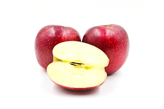 红苹果,隔绝,白色背景,背景