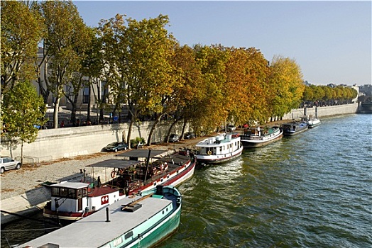 驳船,赛纳河,巴黎