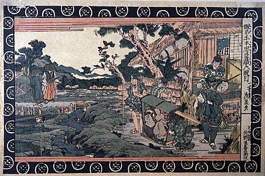 队列,19世纪,日本,艺术,美国,宾夕法尼亚,费城