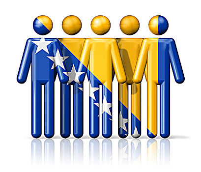 旗帜,波斯尼亚,黑塞哥维那,线条画