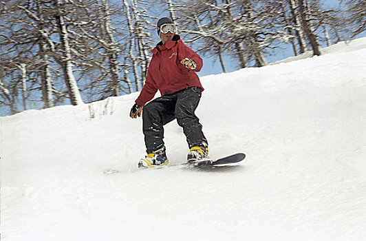 男性,骑,滑雪板