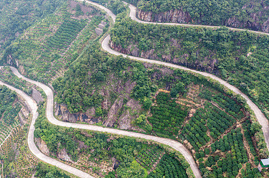 盘山公路航拍