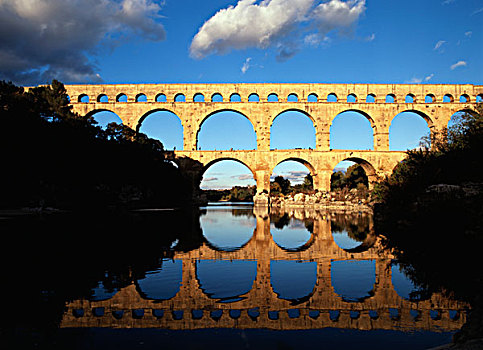 法国,郎格多克,加尔桥,桥,大幅,尺寸