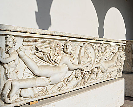 石棺,博物馆,国家,罗马,拉齐奥,意大利,欧洲