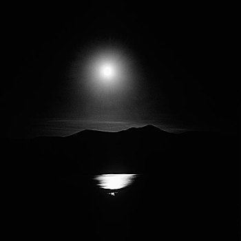 月出,湖,河,凯瑞郡,爱尔兰