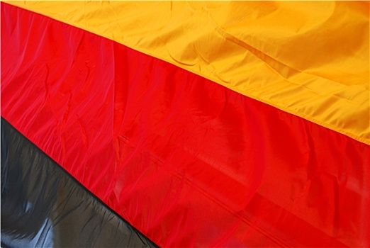 特写,大,德国国旗,摆动,风,斜,条纹