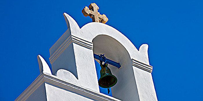 希腊,基克拉迪群岛,圣托里尼岛,钟楼