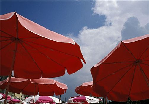 葡萄牙,里斯本,红色,伞,平台