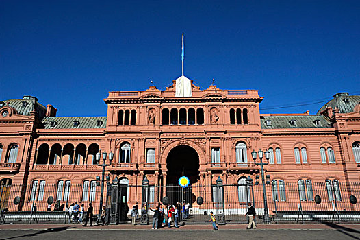 阿根廷,布宜诺斯艾利斯,五月广场,玫瑰宫,政府建筑