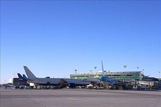 飞机,航站楼,多伦多,皮尔森国际机场,安大略省,加拿大