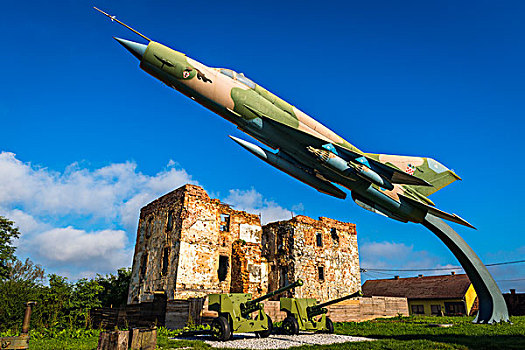 喷气式战斗机,建筑,战争纪念碑,克罗地亚,大幅,尺寸