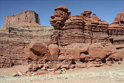 岩石构造,风景,峡谷地国家公园,犹他,美国