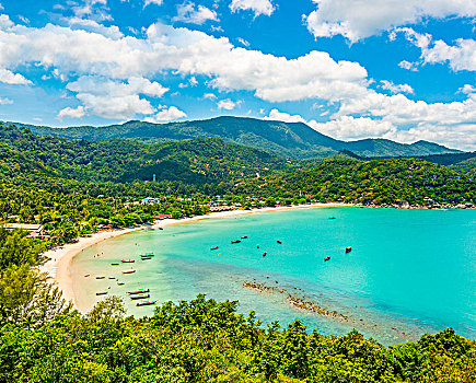 风景,自然风光,沙滩,青绿色,水,海岸,海滩,苏梅岛,苏拉塔尼,泰国,亚洲