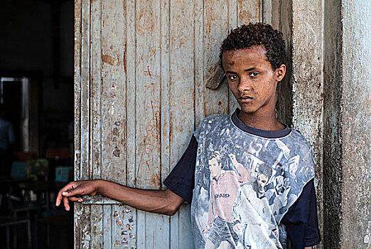 男孩,市场,埃塞俄比亚,非洲