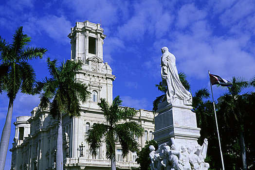 古巴,老哈瓦那,中央公园,皇家,棕榈树