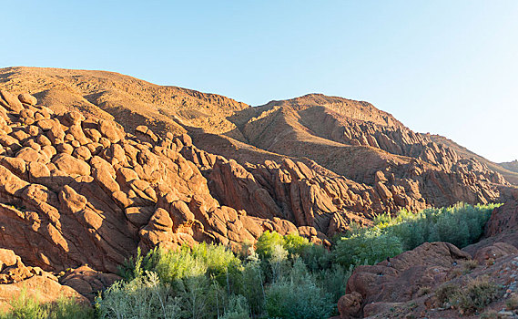红岩,达德斯谷,摩洛哥,非洲