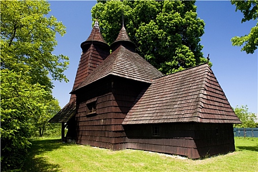 木质,教堂,斯洛伐克