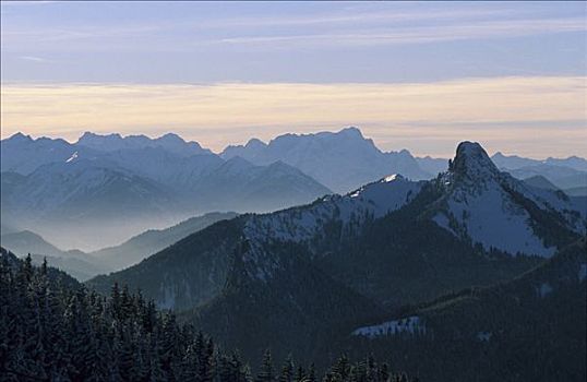 巴伐利亚阿尔卑斯山,楚格峰,山,德国