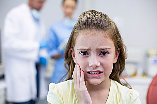 不开心,孩子,病人,牙痛,牙科诊所,头像