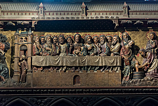 法国巴黎圣母院木雕,基督的一生