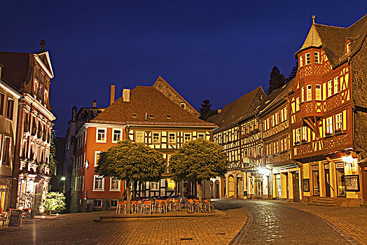半木结构房屋,米尔顿堡,弗兰克尼亚,巴伐利亚,德国