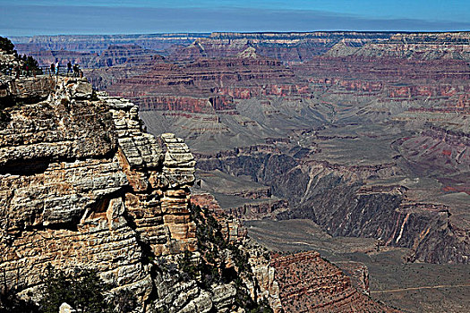 美国,亚利桑那,大峡谷国家公园,看,上方,边缘,峡谷,层次,沉积岩,侵蚀,科罗拉多河