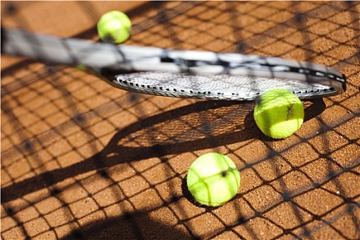 运动,网球拍,球