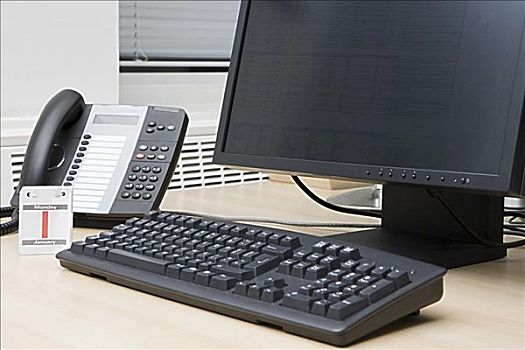 电脑,电话,办公室
