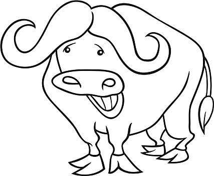非洲水牛,上色画册