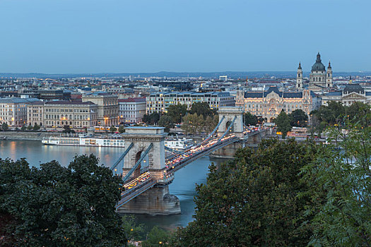 匈牙利布达佩斯城市夜景